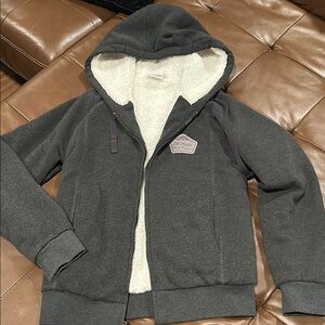 Artisan Gray Hooded Sweater with Cream Lining